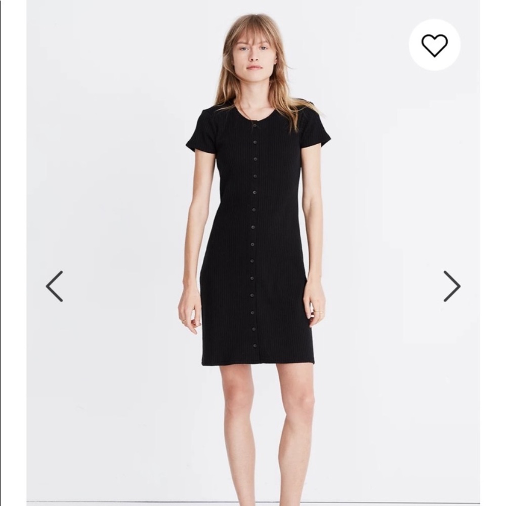 Madewell NWT Button Front Ribbed Dress